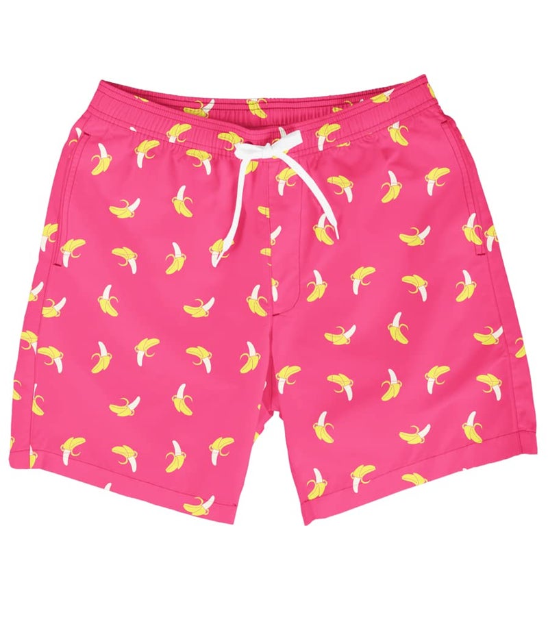 Tipsy Elves شورت سباحة كلاسيكي بطول 7 إنش للرجال من تيبسي إلفز باللون الوردي بحجم كبير - Image 1